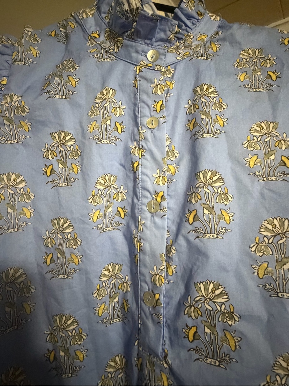 Entro Blue Floral Embroidered women’s Dress - Picture 2 of 4